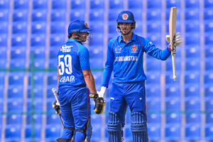 Sediqullah Atal (52 off 31b) brings up a quickfire half-century against the Ireland Wolves