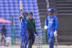 Zubaid Akbari steps up and brings up an incredible half-century against the Ireland Wolves.