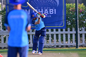 Ibrahim Zadran plays an elegant pickup shot