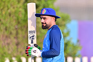Rashid Khan prepares for the Practice Session