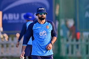 Mohammad Nabi during the Practice Session