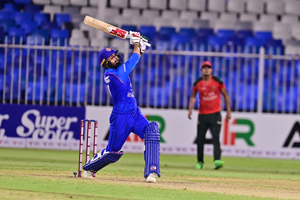 Mohammad Nabi sends one out of the ground