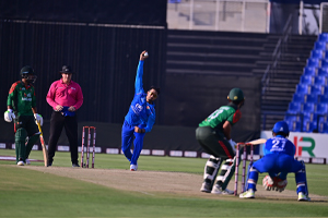 AM Ghazanfar opened the bowling from the far end