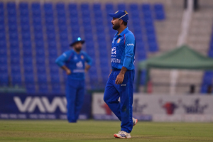 The skipper Hashmatullah Shahidi during the 1st ODI against Bangladesh