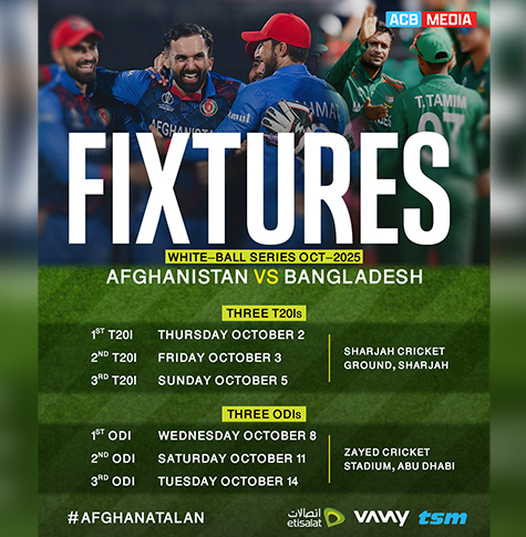 ACB to host Bangladesh for a white-ball series in October